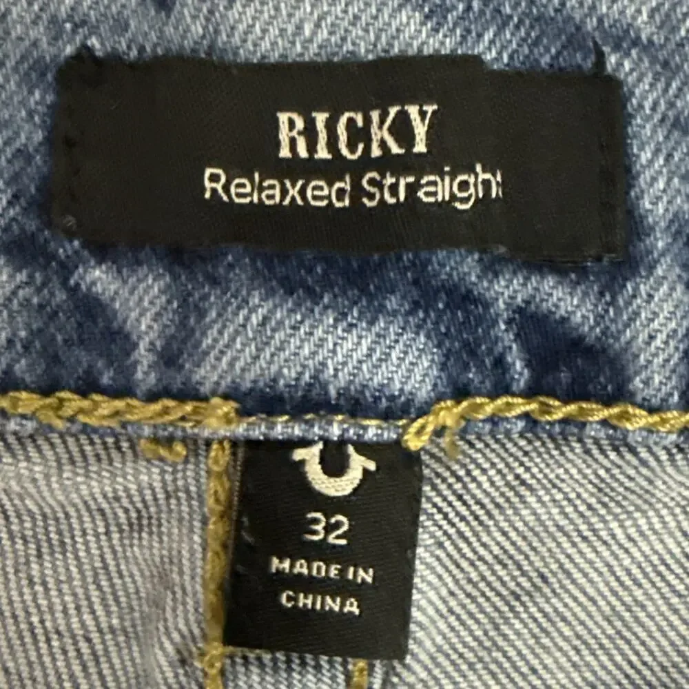 True Religion Ricky Denim Shorts Mens 32 Light Wash Stretch Relaxed Straight